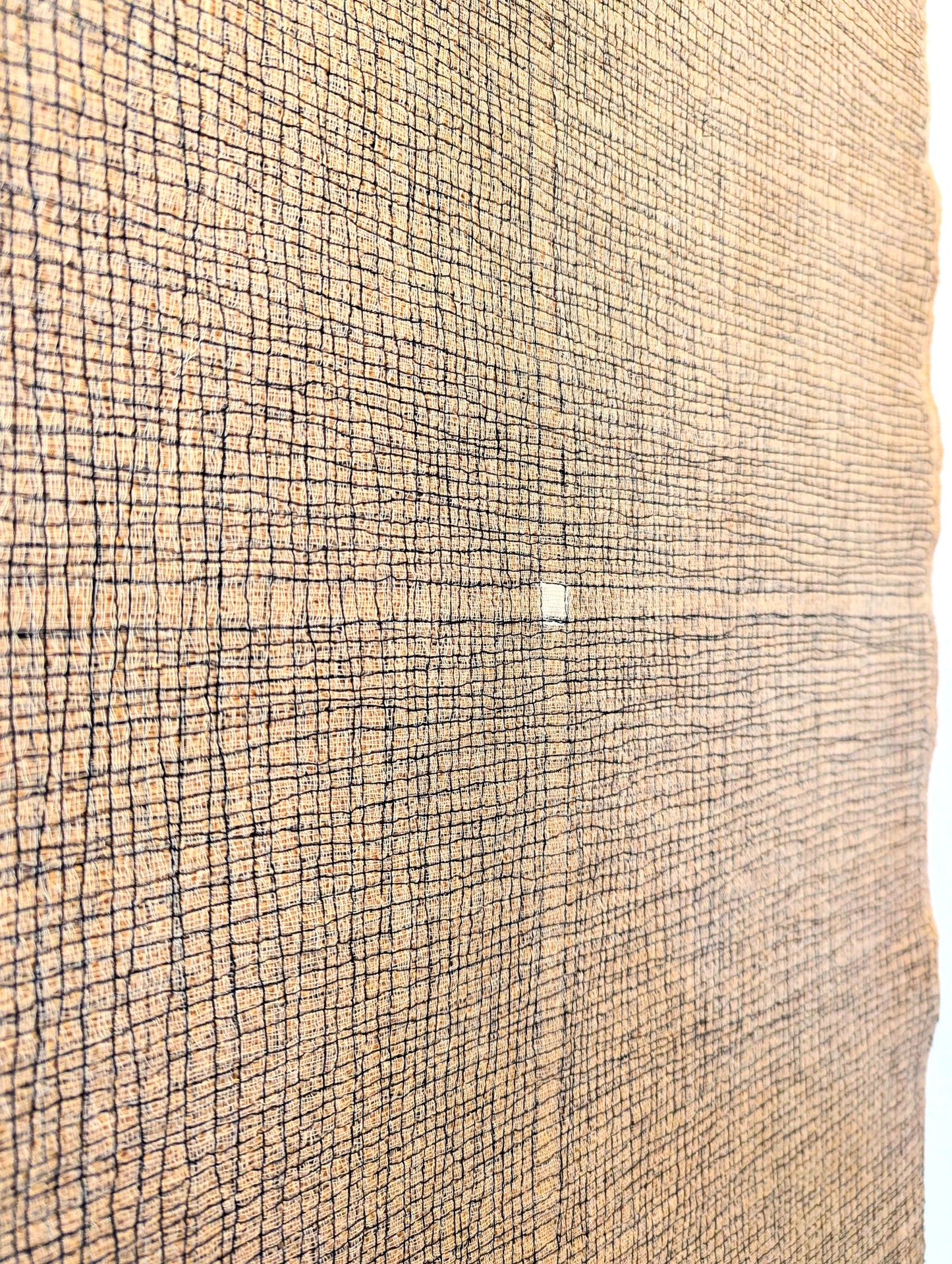 Stitched Cross on Hessian