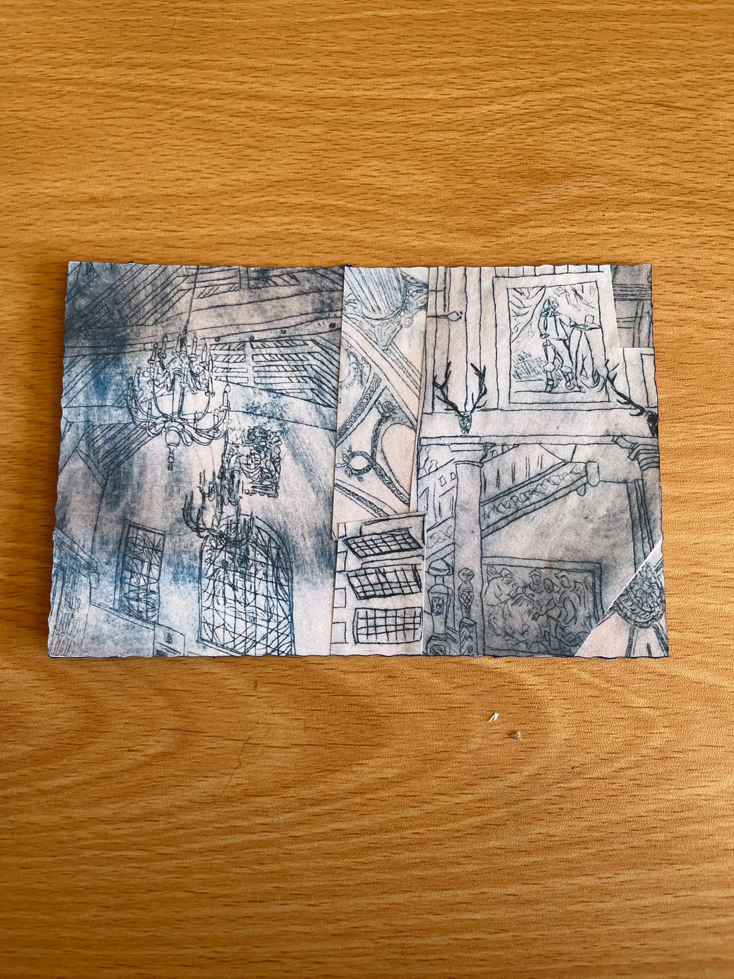 Amber White — Correspondances #1 — original postcard artwork