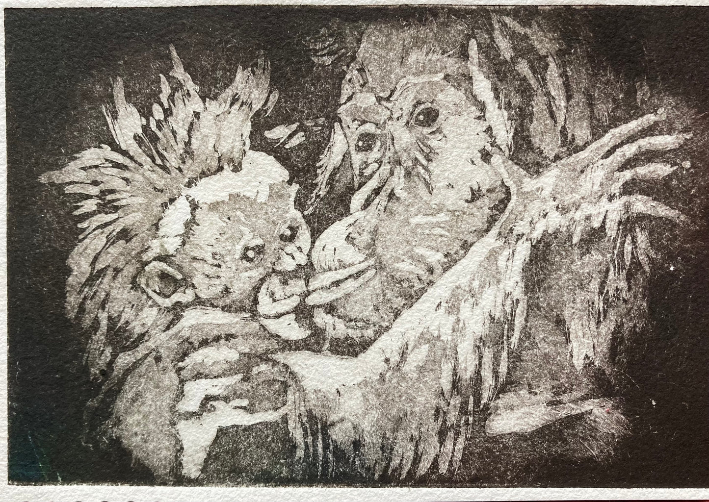 Angela Hoffmann — Correspondances #3 — original postcard artwork