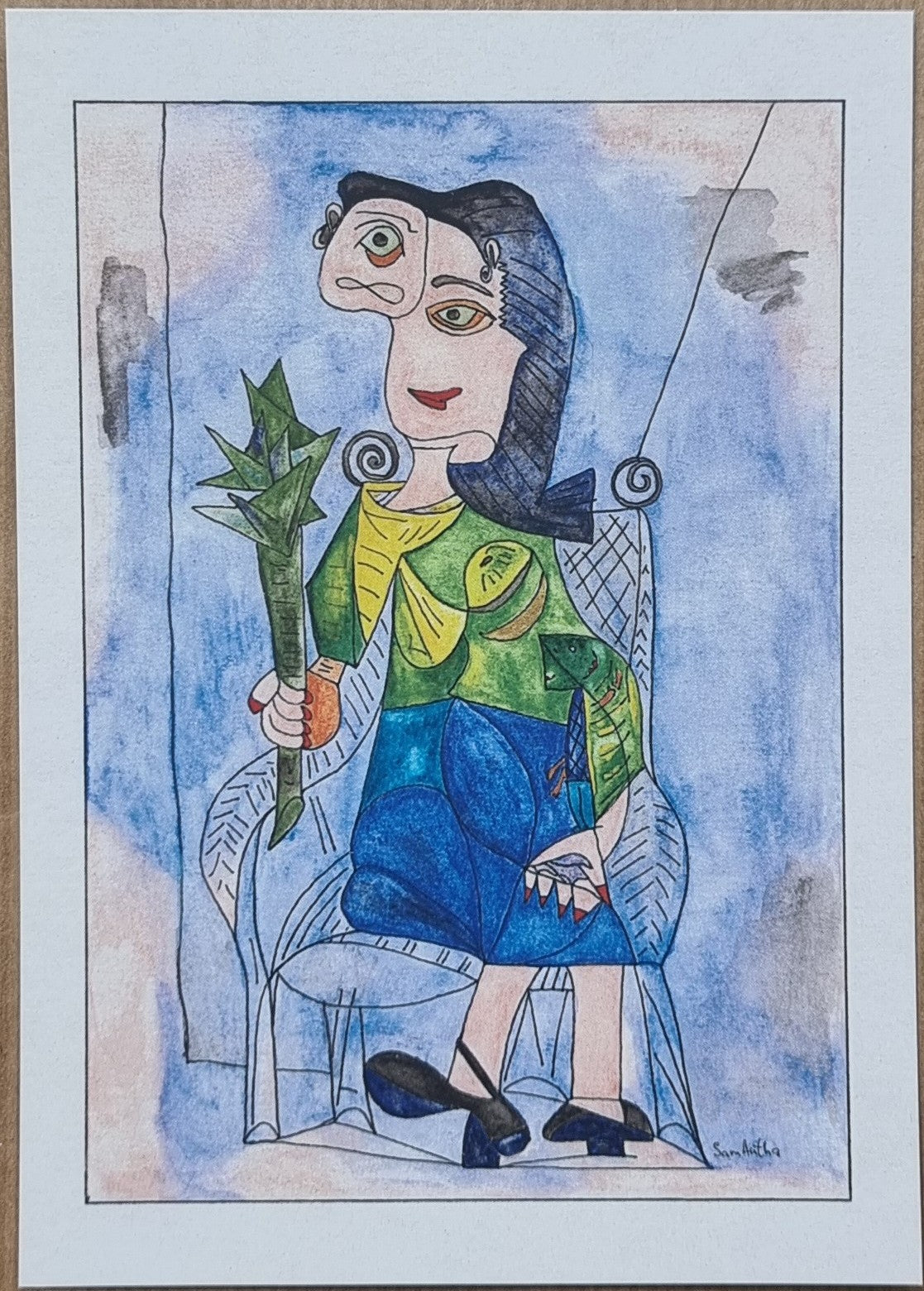 Anna Samoilovych — Correspondances #3 — original postcard artwork