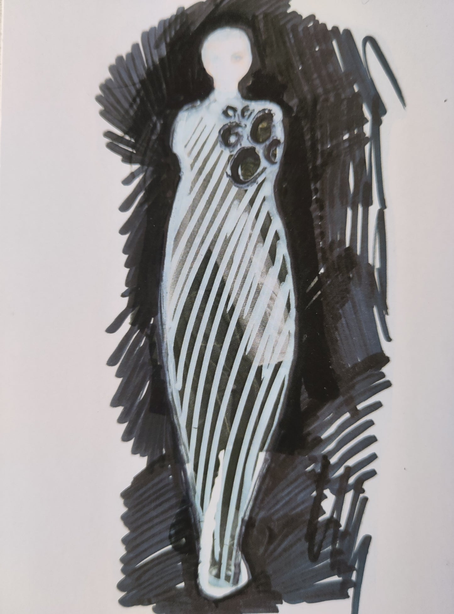 Barbara Shields — Correspondances #1 — original postcard artwork