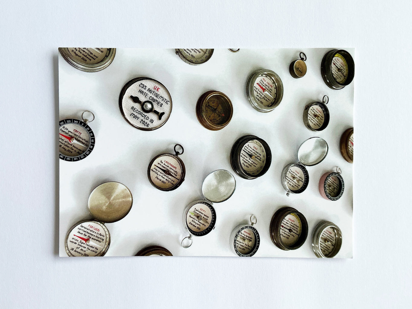 Caren Garfen — Correspondances #2 — original postcard artwork