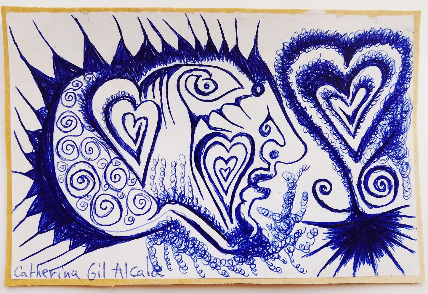 Catherine Gil Alcala — Correspondances #1 — original postcard artwork