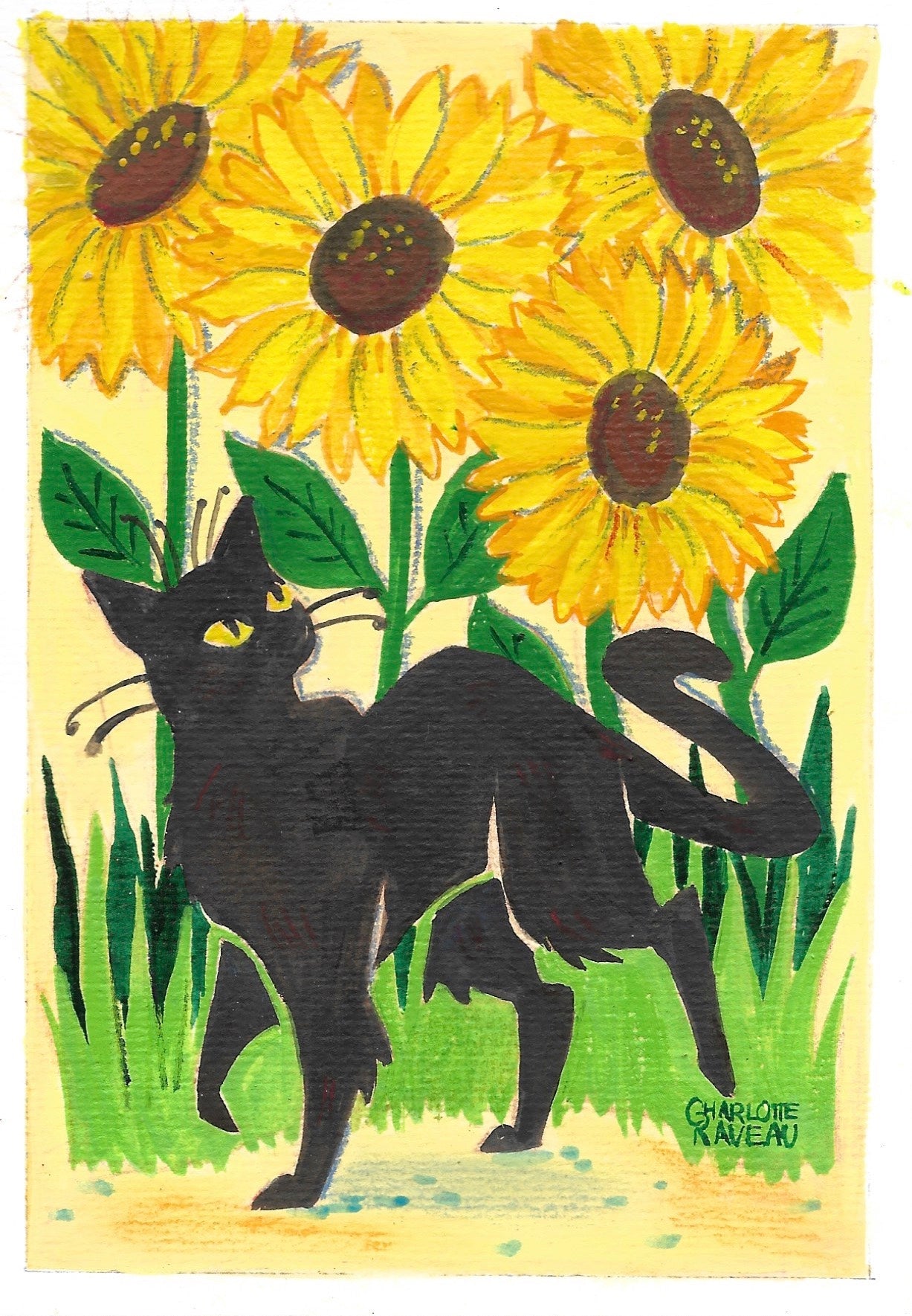 Charlotte Raveau — Correspondances #3 — original postcard artwork