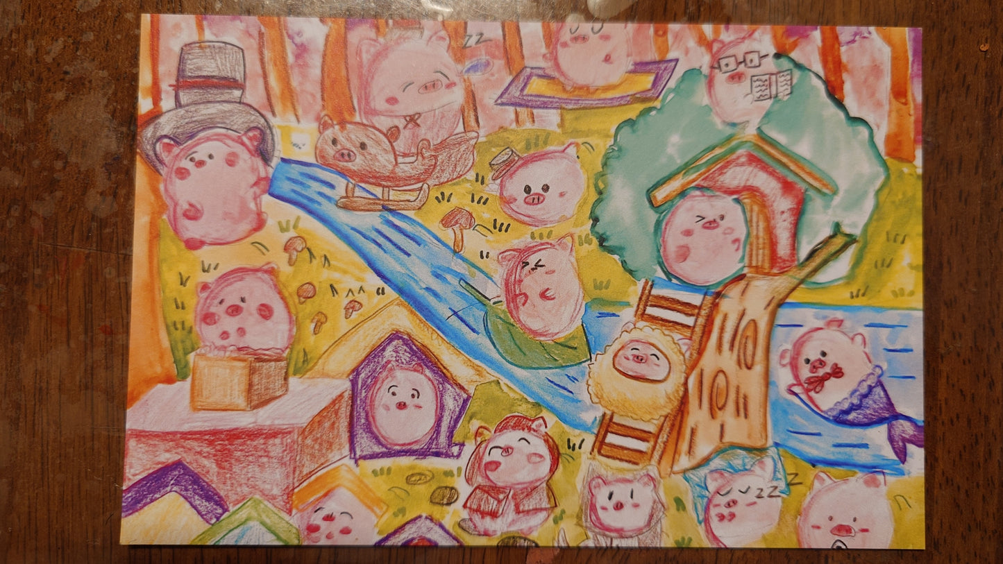 Cheuk Lam Ku — Correspondances #2 — original postcard artwork
