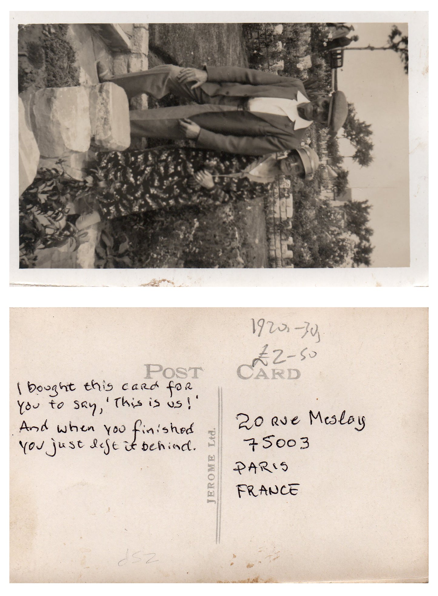 Ciarán O'Keeffe — Correspondances #1 — original postcard artwork