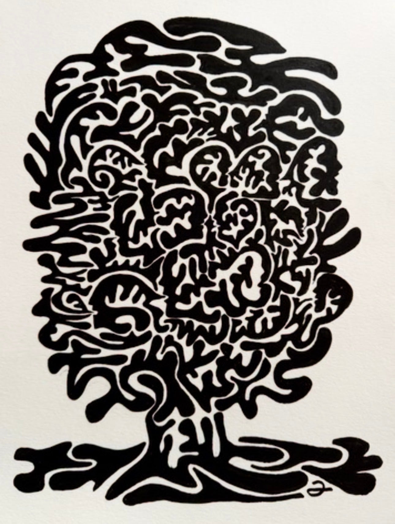 David Friedman — Correspondances #1 — original postcard artwork