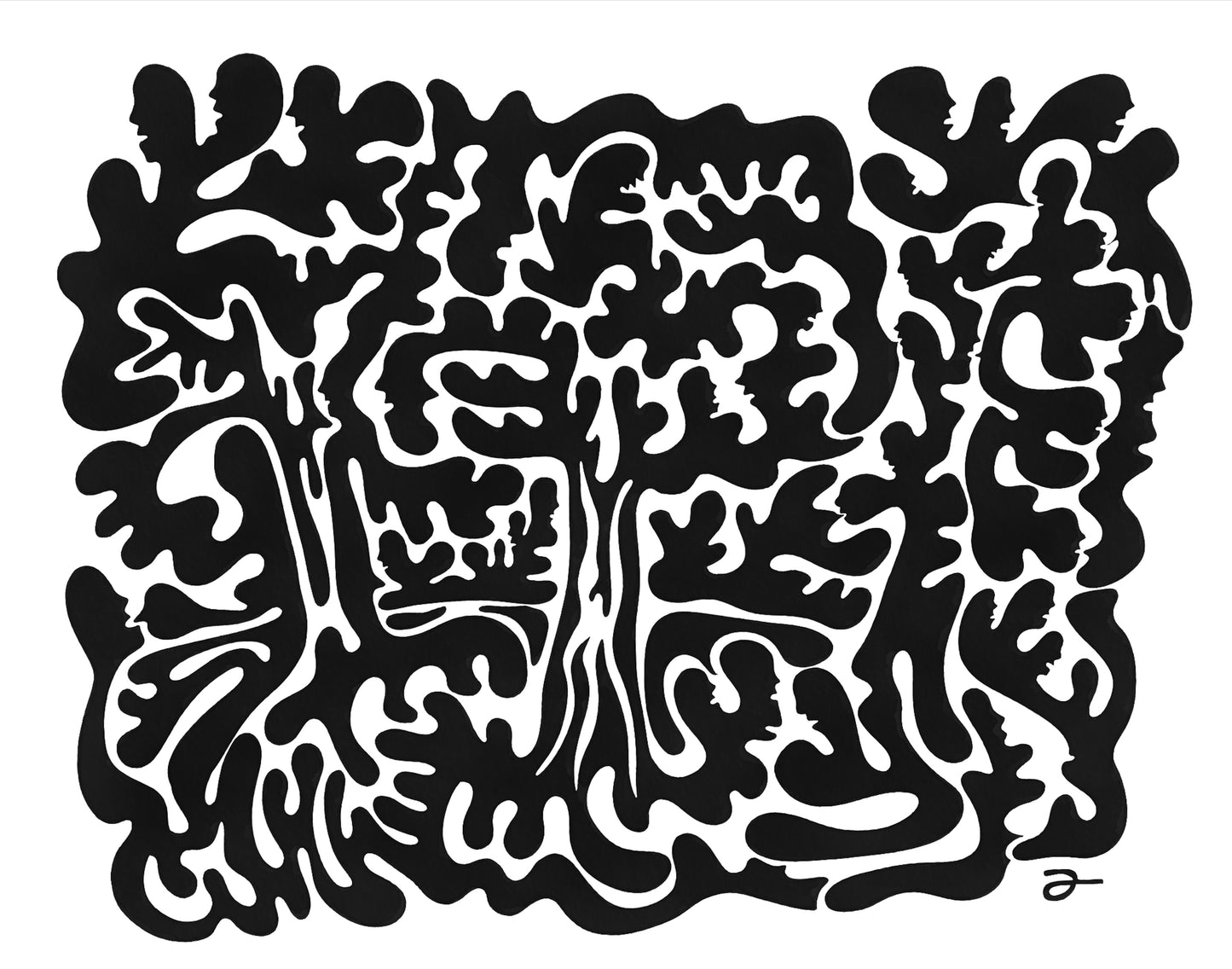 David Friedman — Correspondances #2 — original postcard artwork