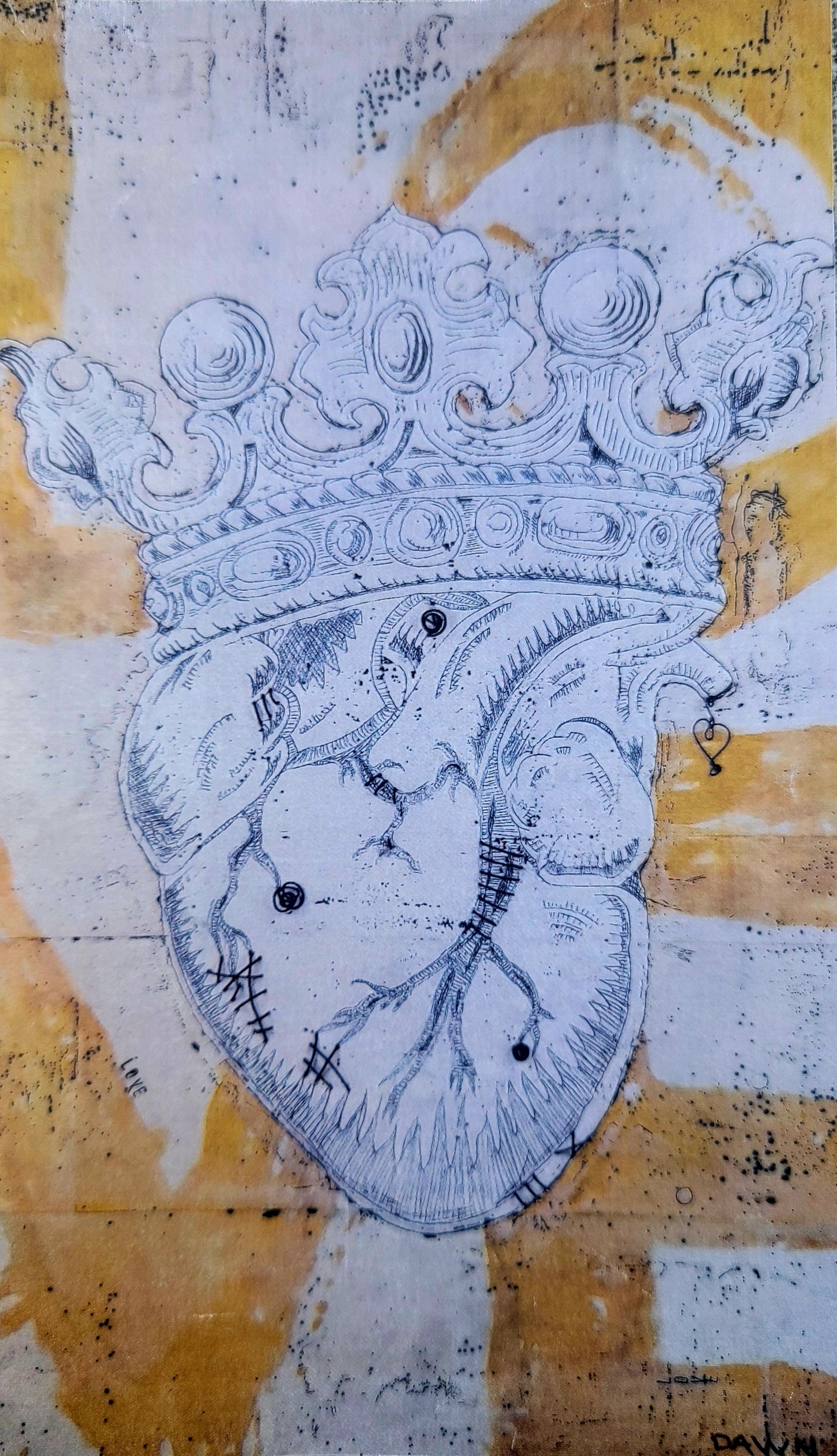 Dawn Nielson — Correspondances #1 — original postcard artwork