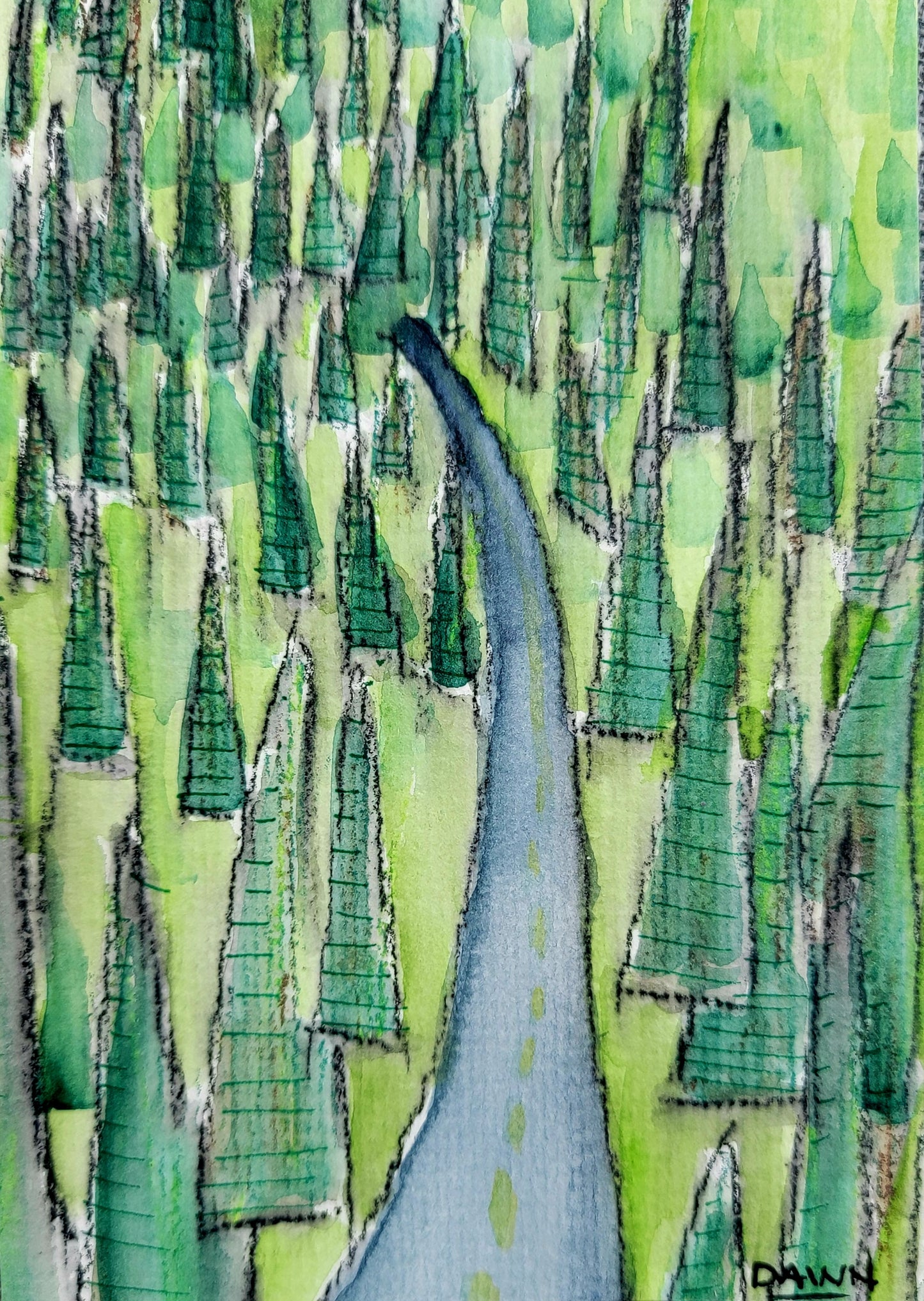 Dawn Nielson — Correspondances #2 — original postcard artwork