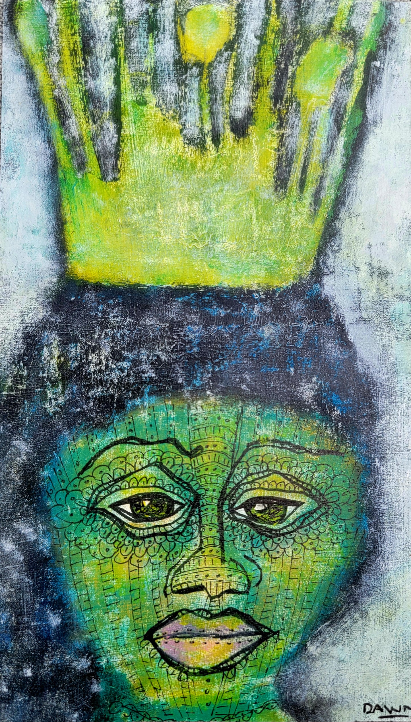 Dawn Nielson — Correspondances #3 — original postcard artwork