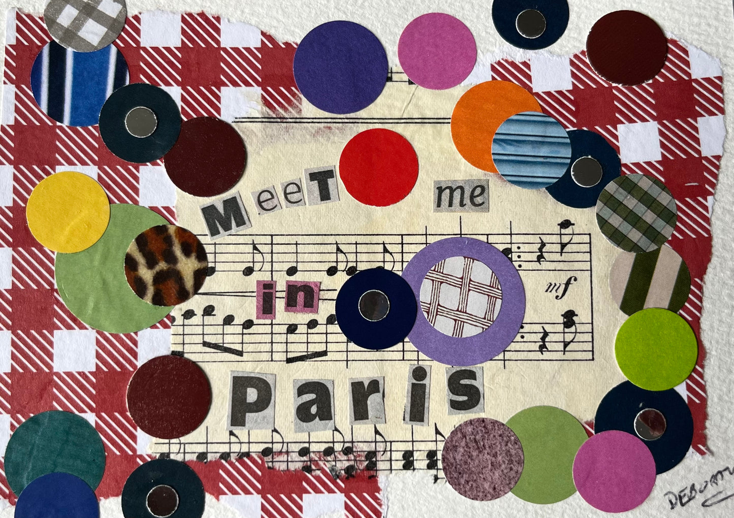 Deborah Saks — Correspondances #1 — original postcard artwork