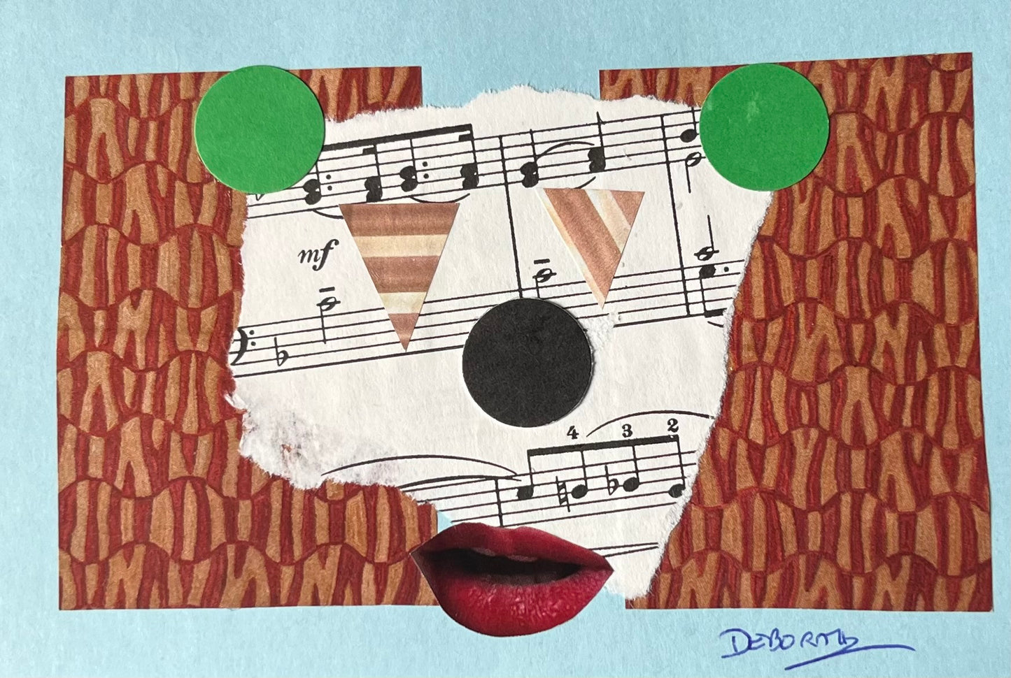 Deborah Saks — Correspondances #2 — original postcard artwork