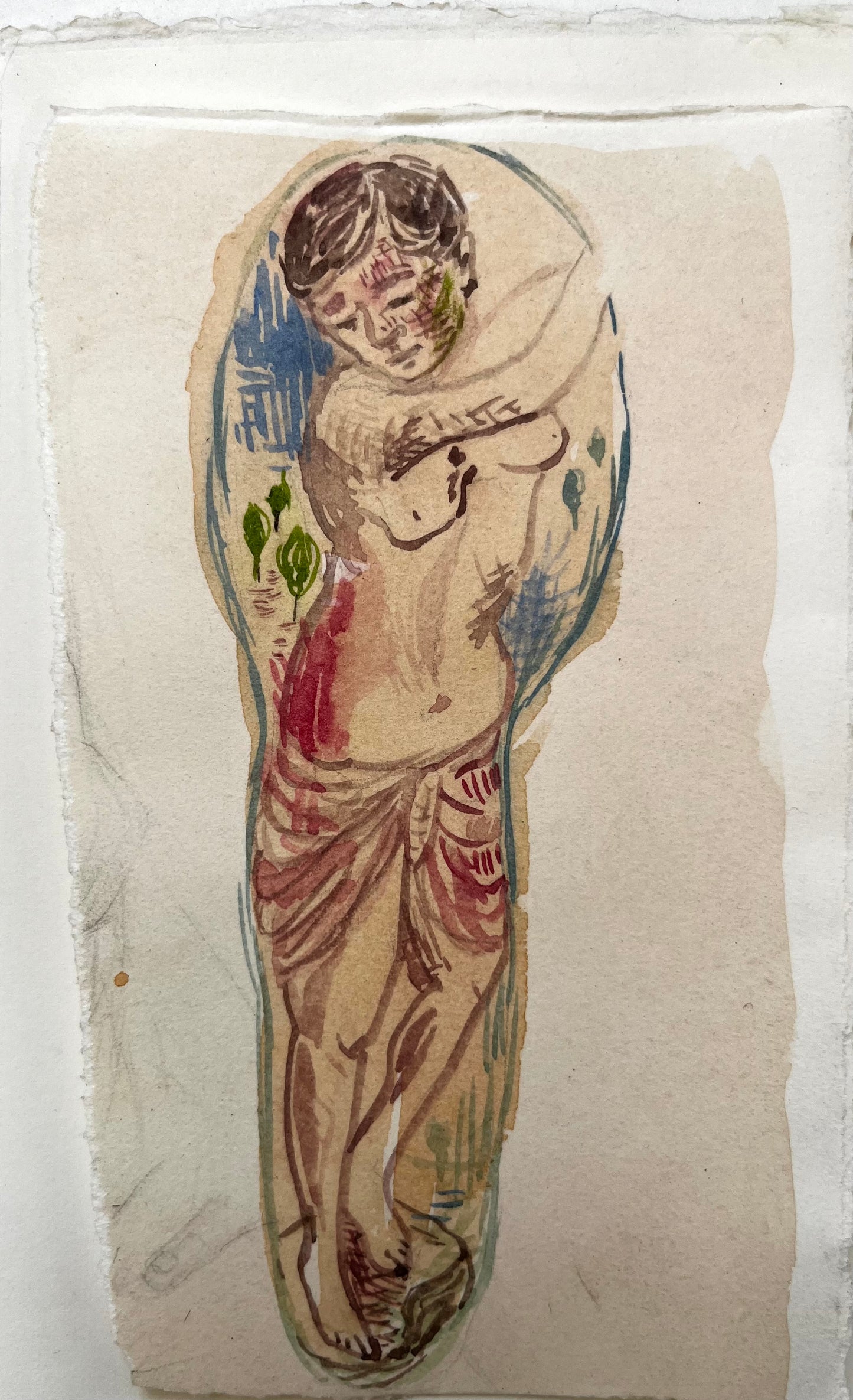 Deborah Walker — Correspondances #2 — original postcard artwork