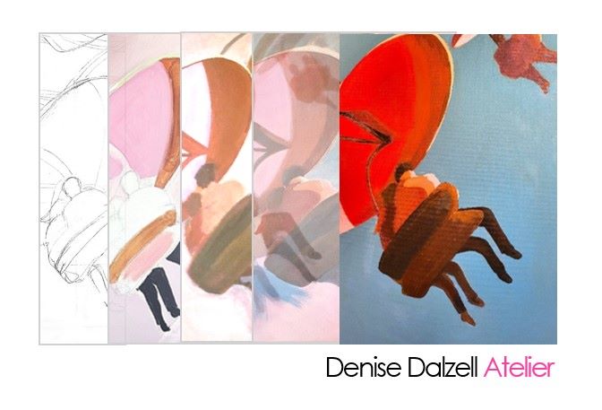 Denise Dalzell — Correspondances #2 — original postcard artwork
