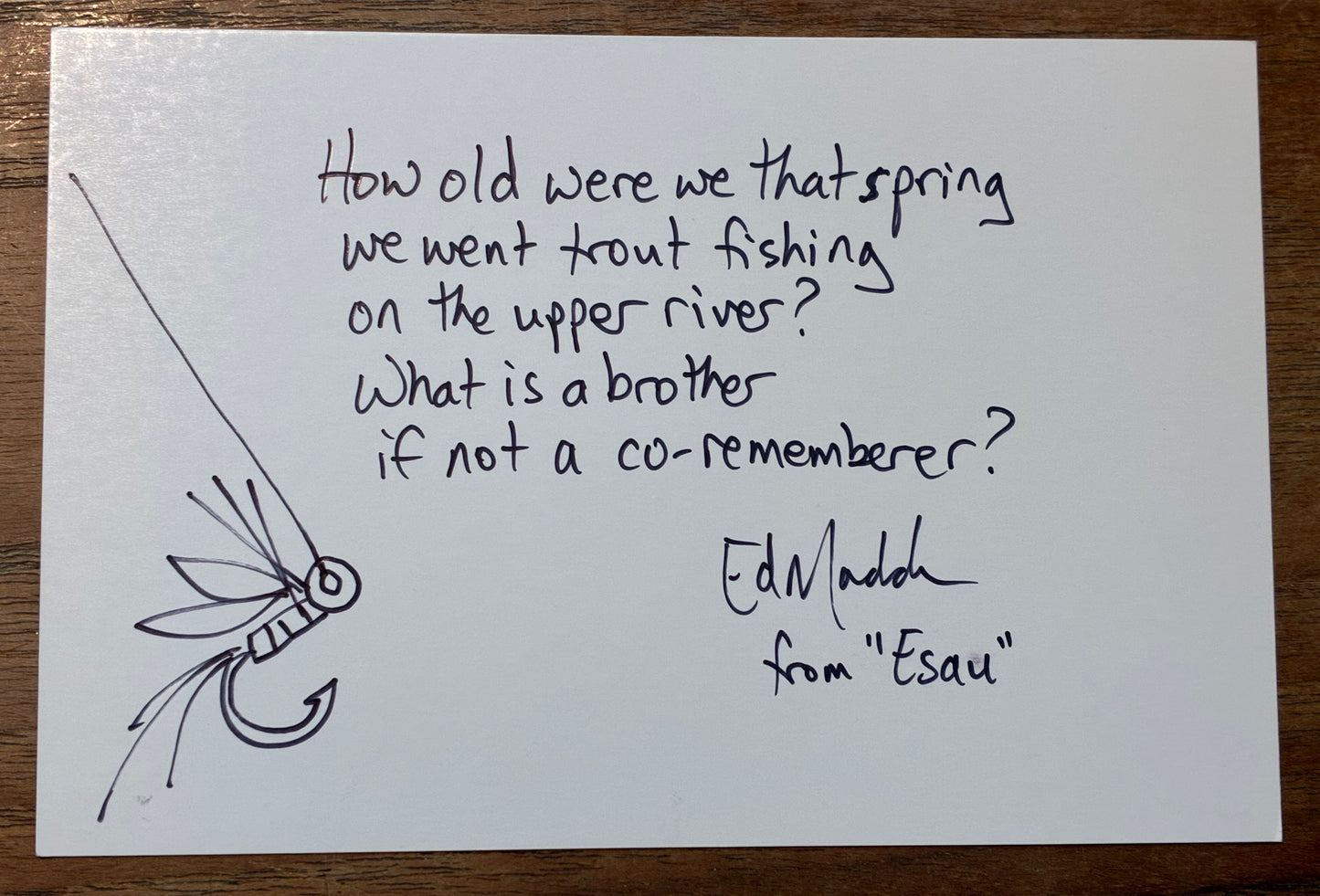 Ed Madden — Correspondances #2 — original postcard artwork