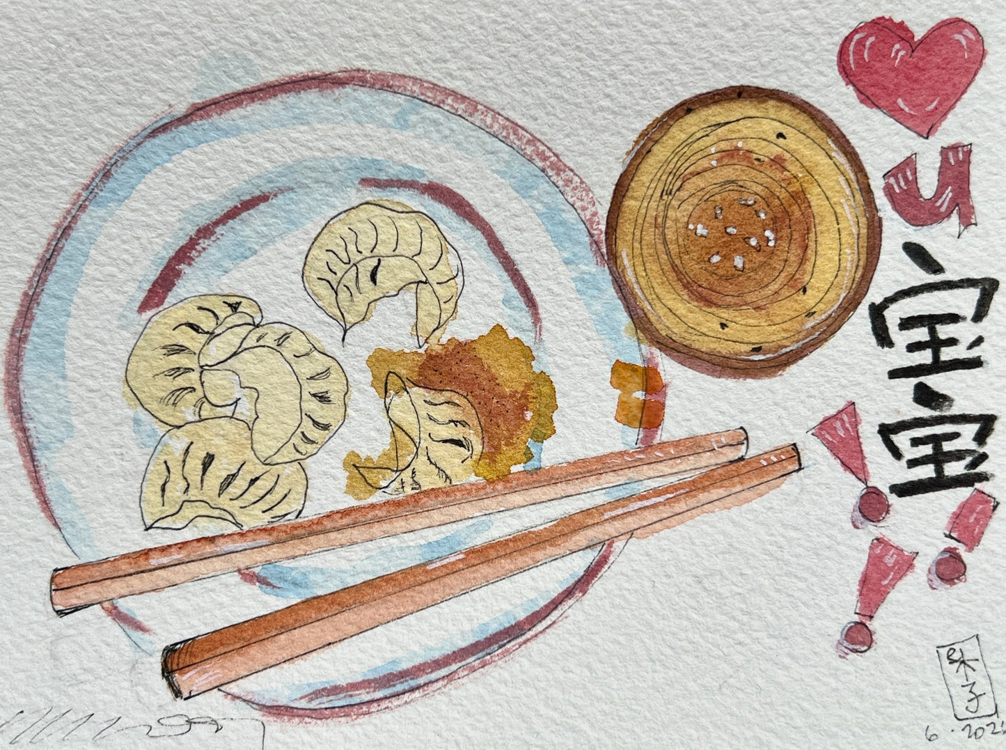 Elizabeth Lee — Correspondances #2 — original postcard artwork