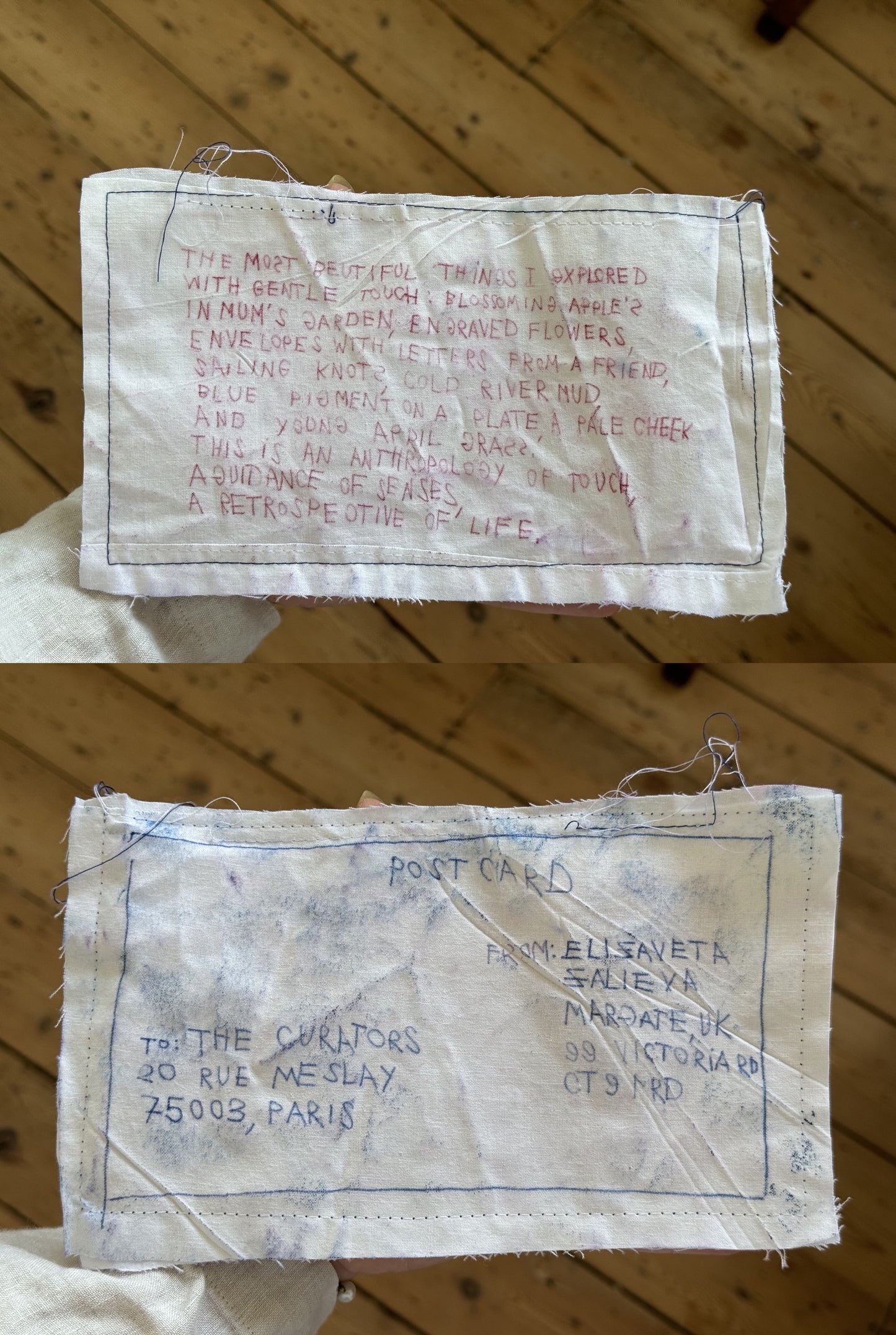 Elizaveta Zalieva — Correspondances #1 — original postcard artwork