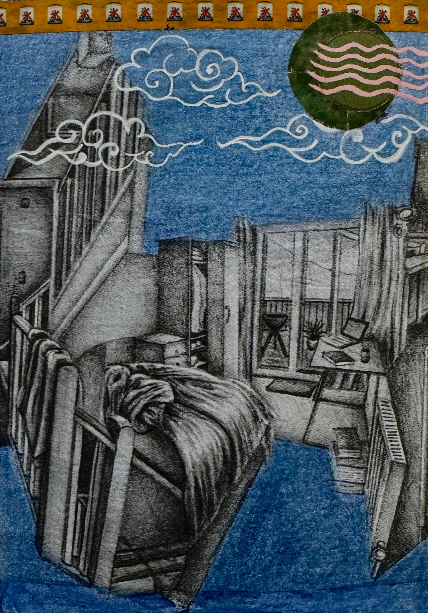 Emaan Pirzada — Correspondances #2 — original postcard artwork