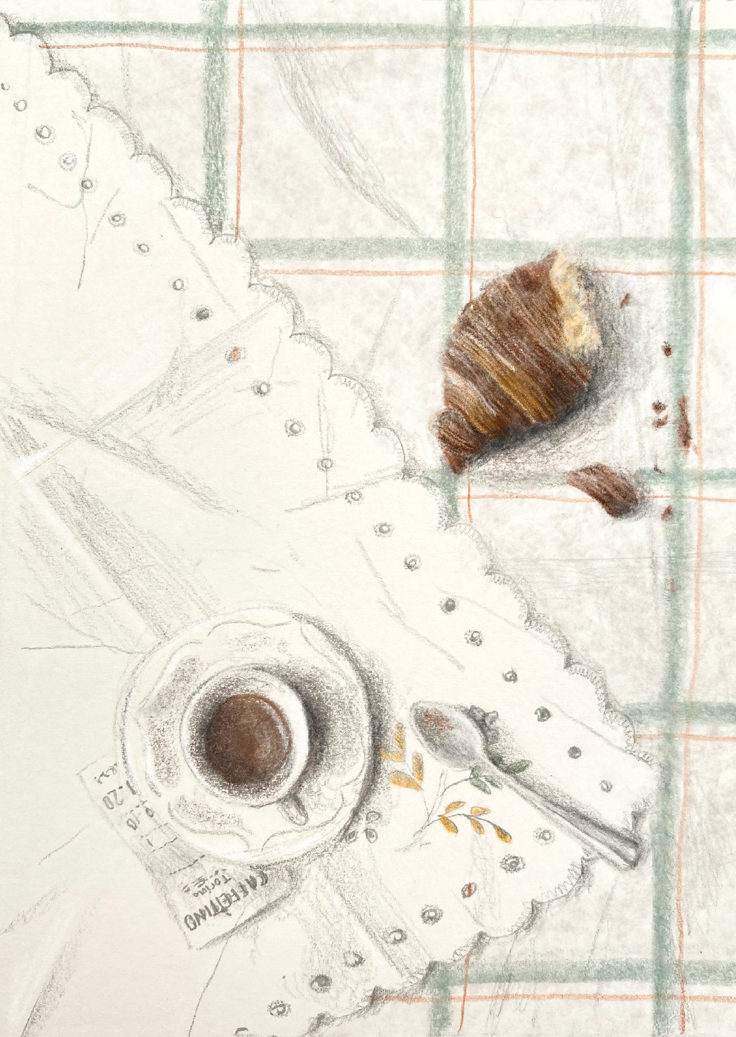 Flavia Testi — Correspondances #3 — original postcard artwork