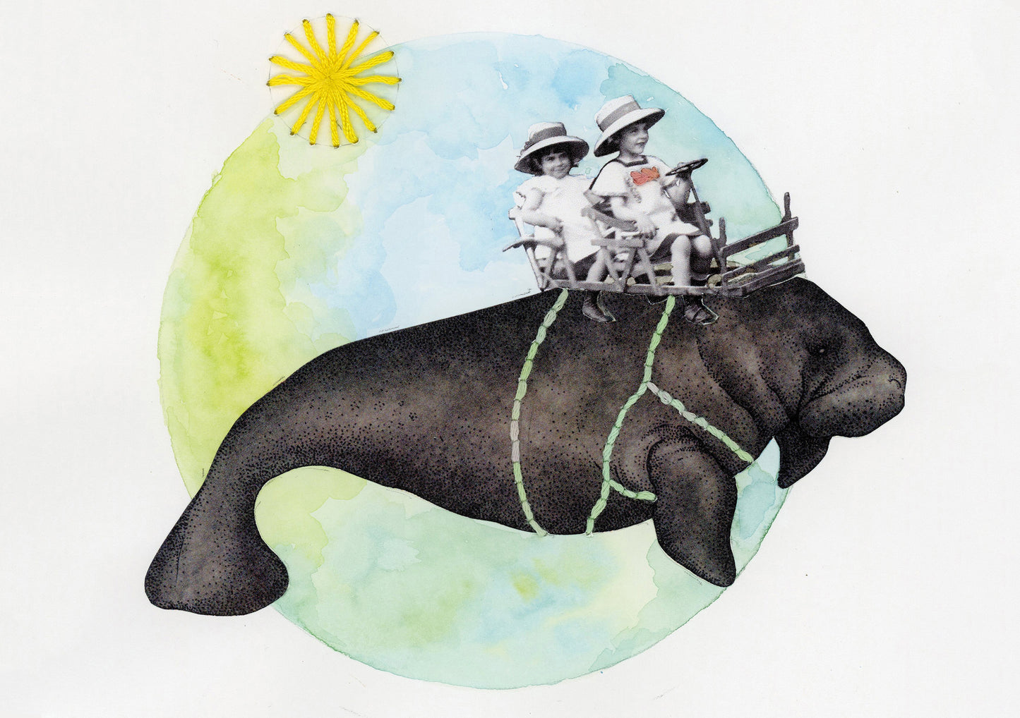 Frederique JACOB — Correspondances #3 — original postcard artwork
