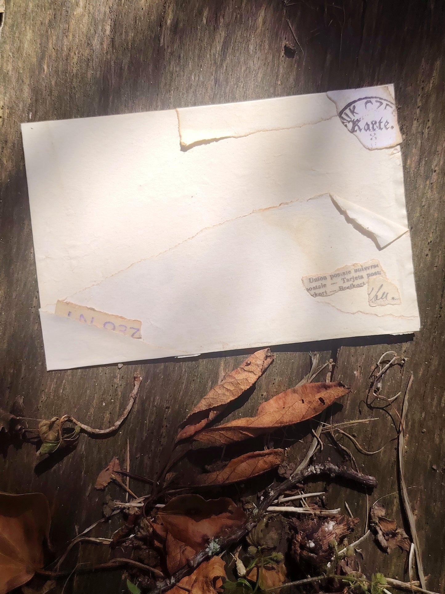Iva Peroš — Correspondances #1 — original postcard artwork