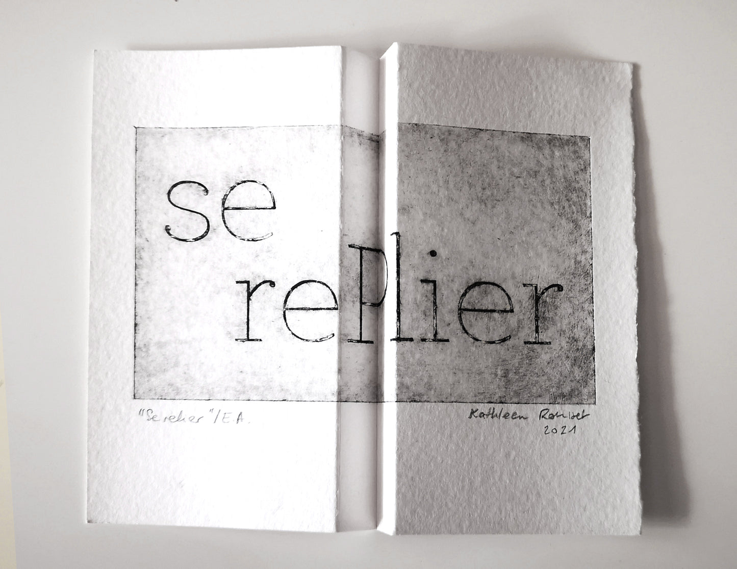 Kathleen Rousset — Correspondances #1 — original postcard artwork