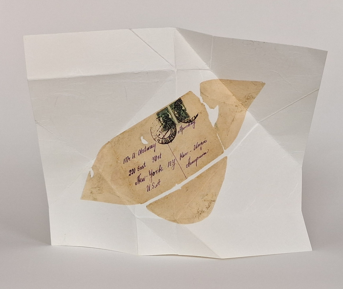 Katie Tackman — Correspondances #1 — original postcard artwork