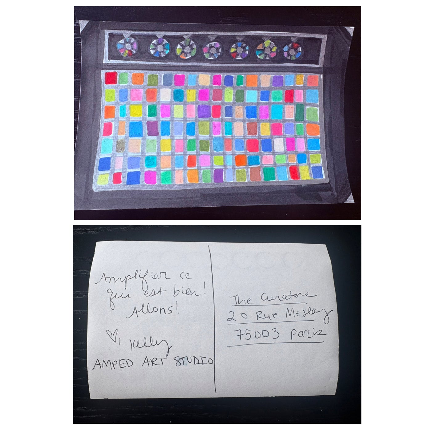Kelly Schafer — Correspondances #2 — original postcard artwork