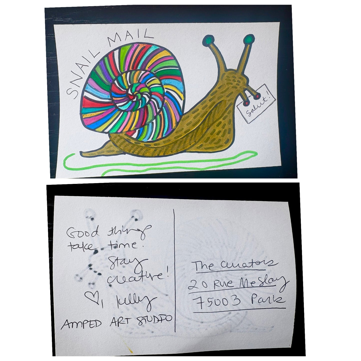 Kelly Schafer — Correspondances #3 — original postcard artwork