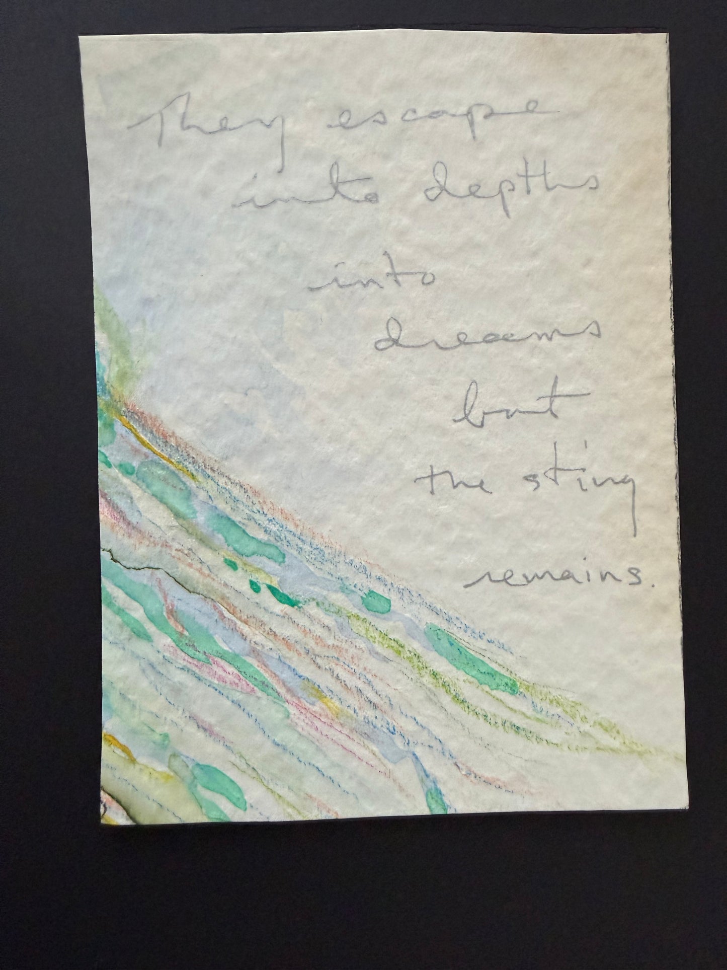Laura Mullen — Correspondances #3 — original postcard artwork