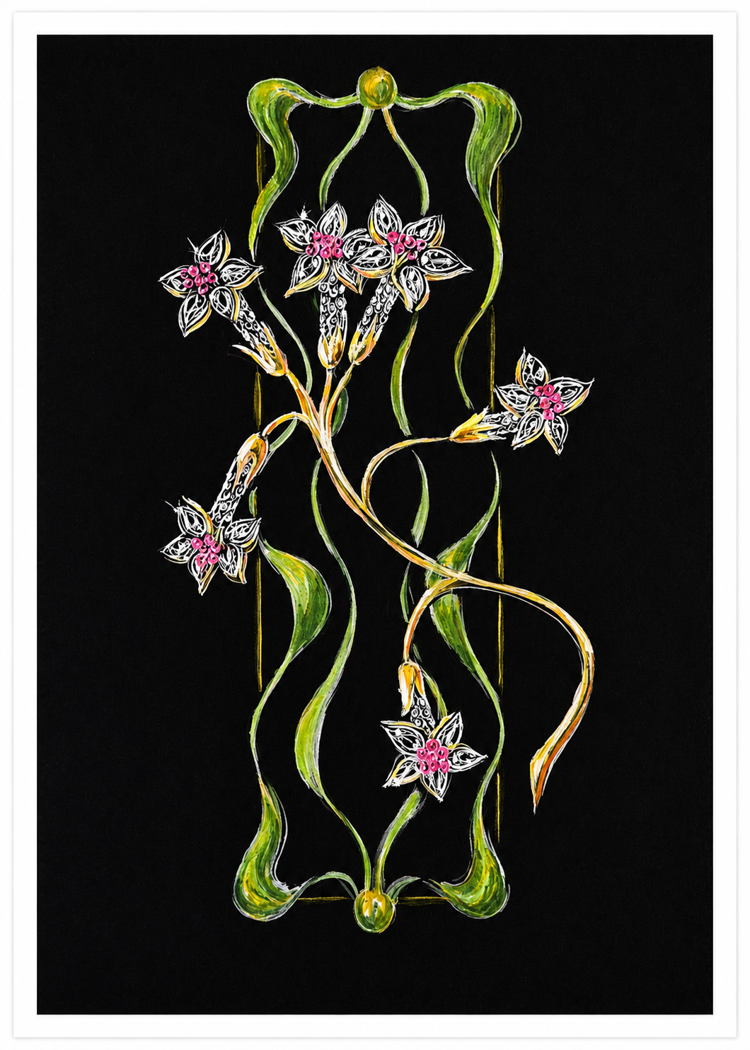 Lou Becker — Correspondances #1 — original postcard artwork