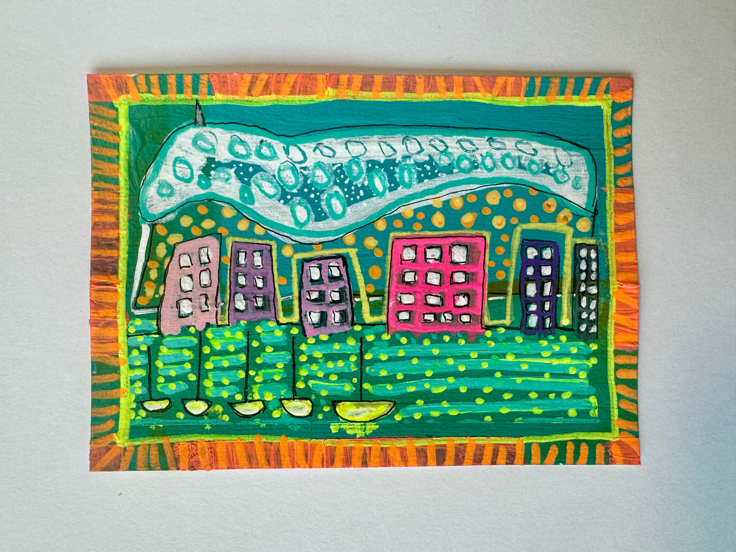 Lucah Dunn — Correspondances #1 — original postcard artwork