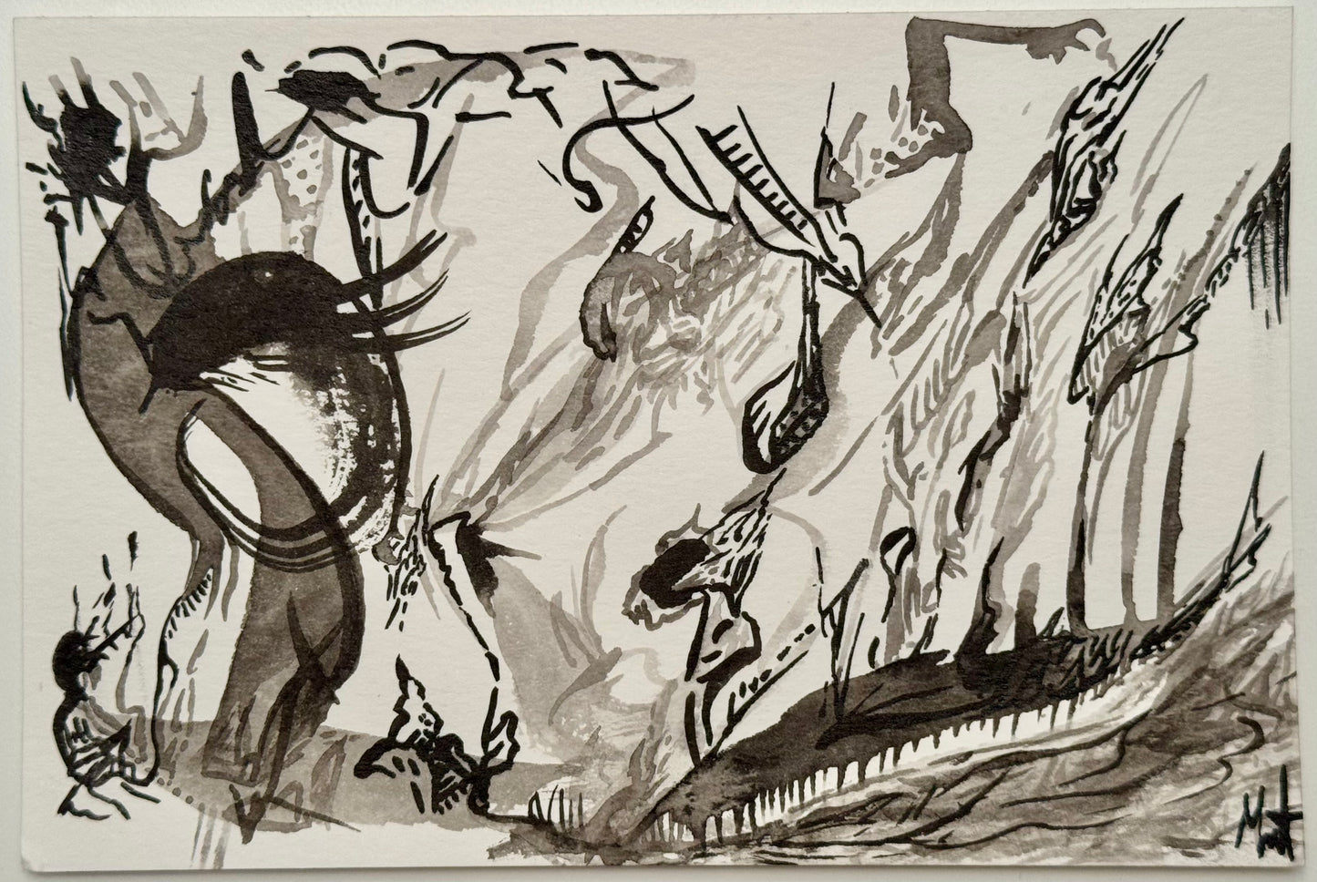 Madeleine Sargent — Correspondances #1 — original postcard artwork