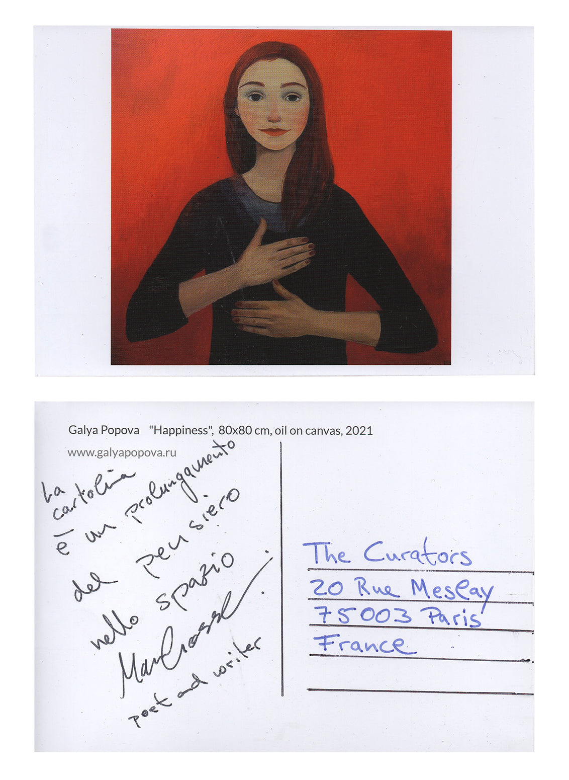 Marco Grosse — Correspondances #1 — original postcard artwork