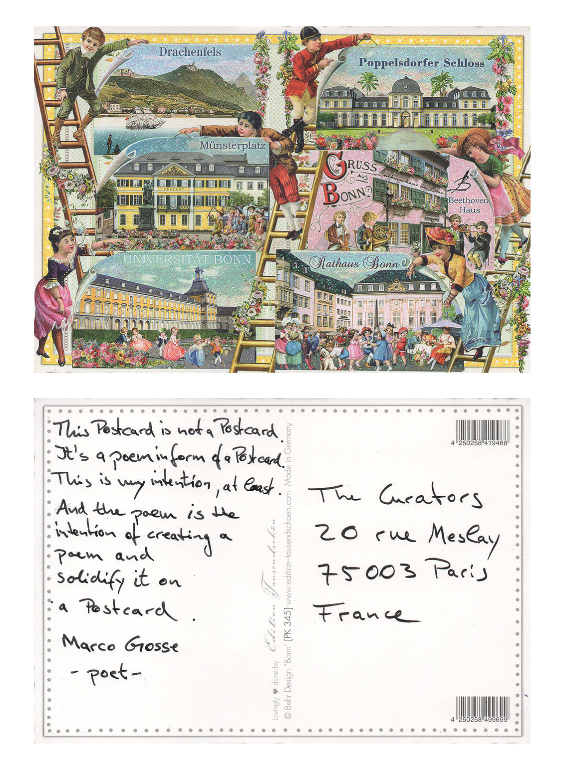 Marco Grosse — Correspondances #3 — original postcard artwork