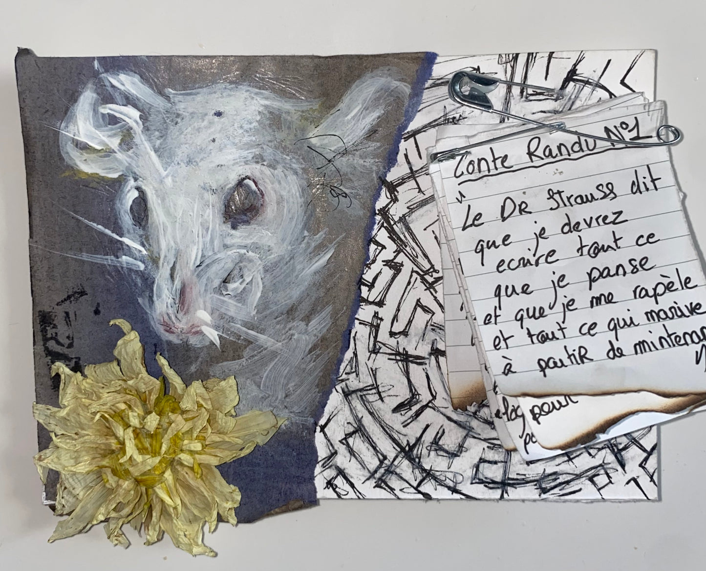 Mathilde Mougas Howells — Correspondances #2 — original postcard artwork