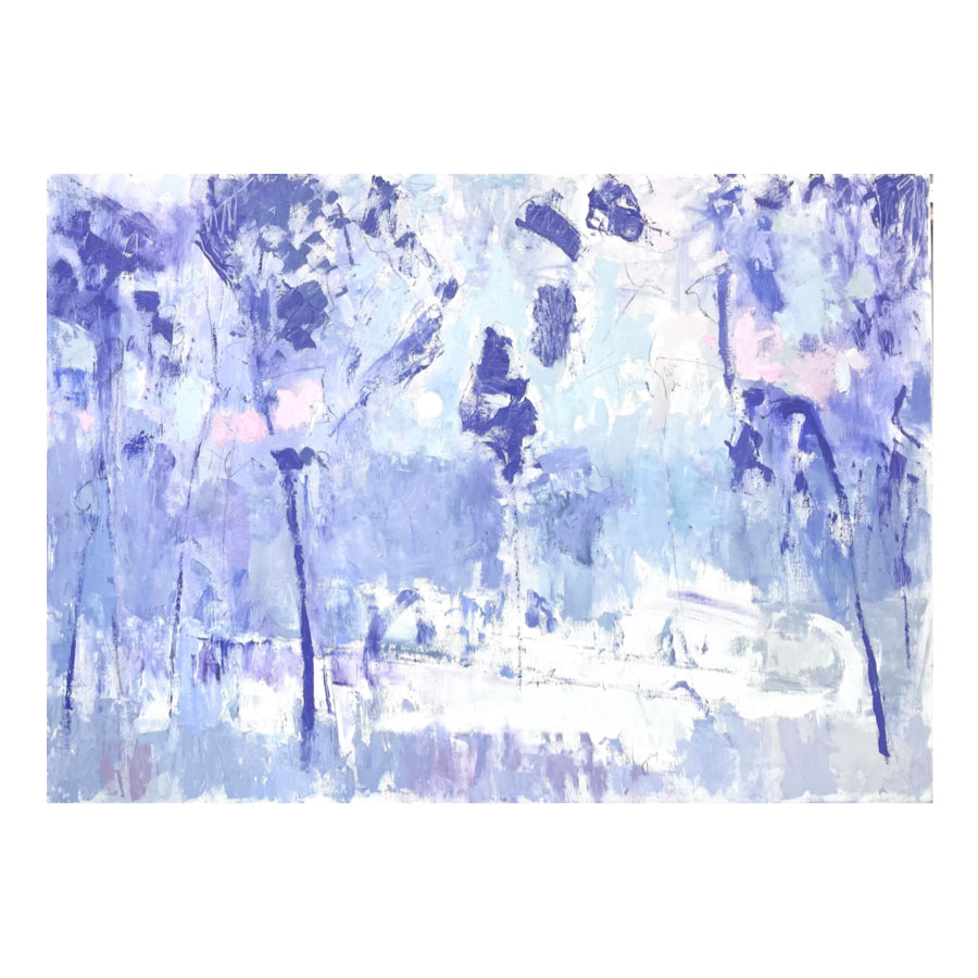 Shimmering blue-grey sunset