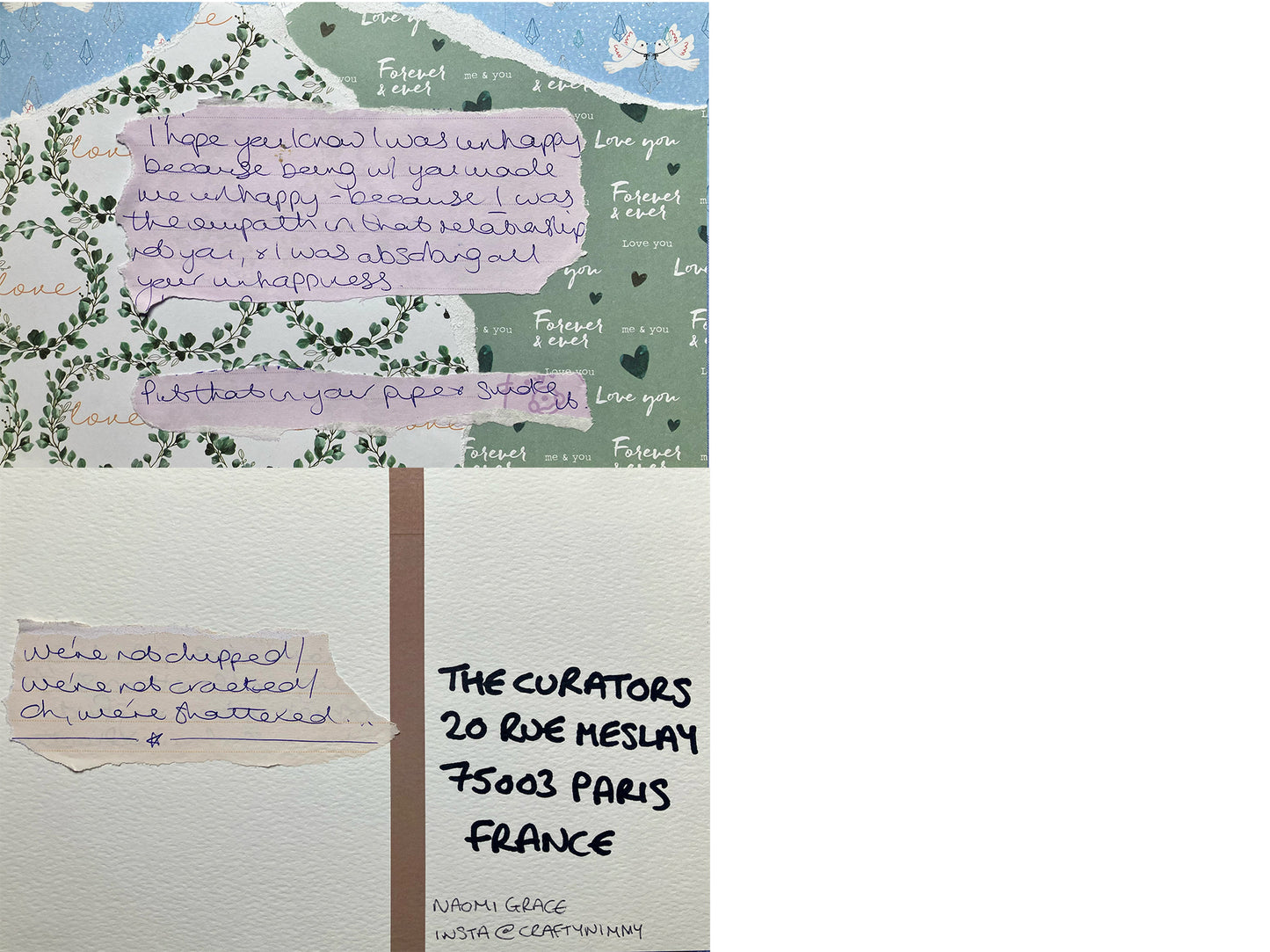 Naomi Grace — Correspondances #3 — original postcard artwork