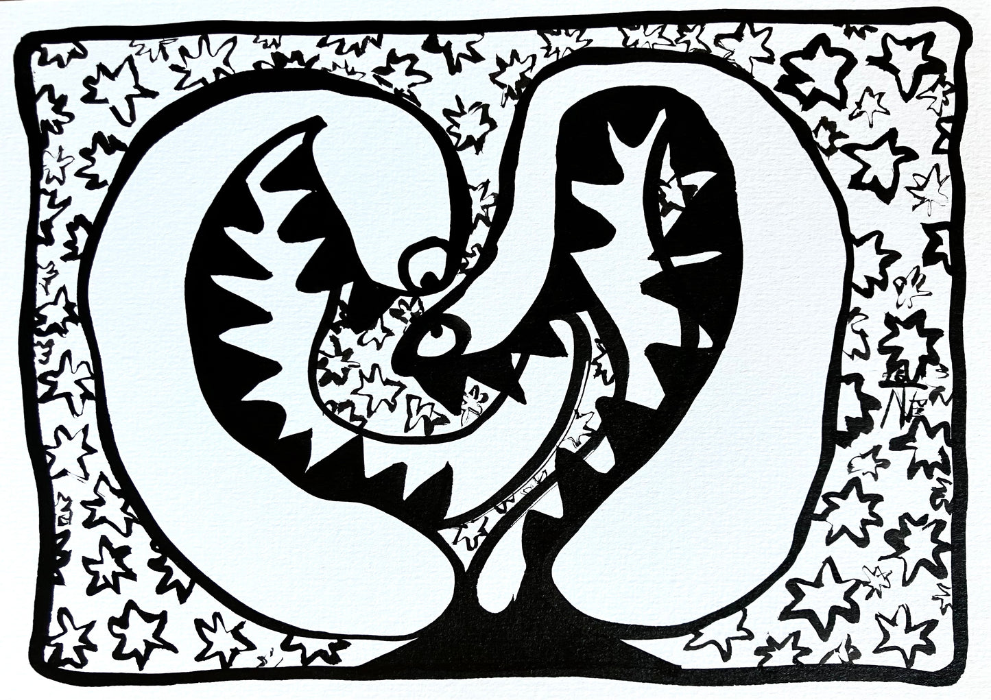 Nataliia Taranukha — Correspondances #2 — original postcard artwork