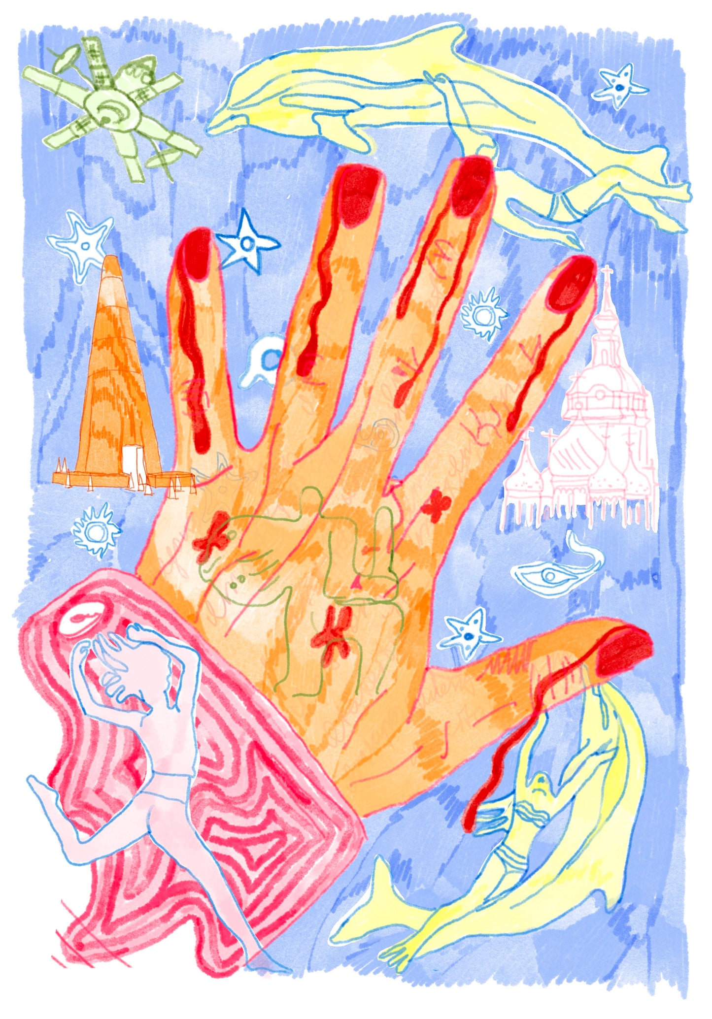 Natia Pertaia — Correspondances #1 — original postcard artwork