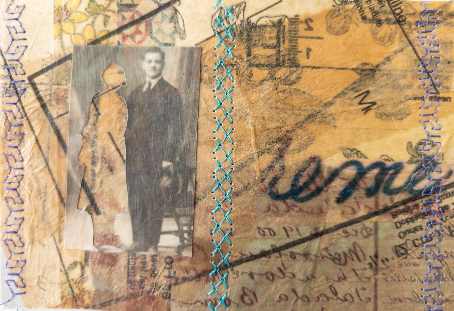 Nicci Schwartz — Correspondances #3 — original postcard artwork