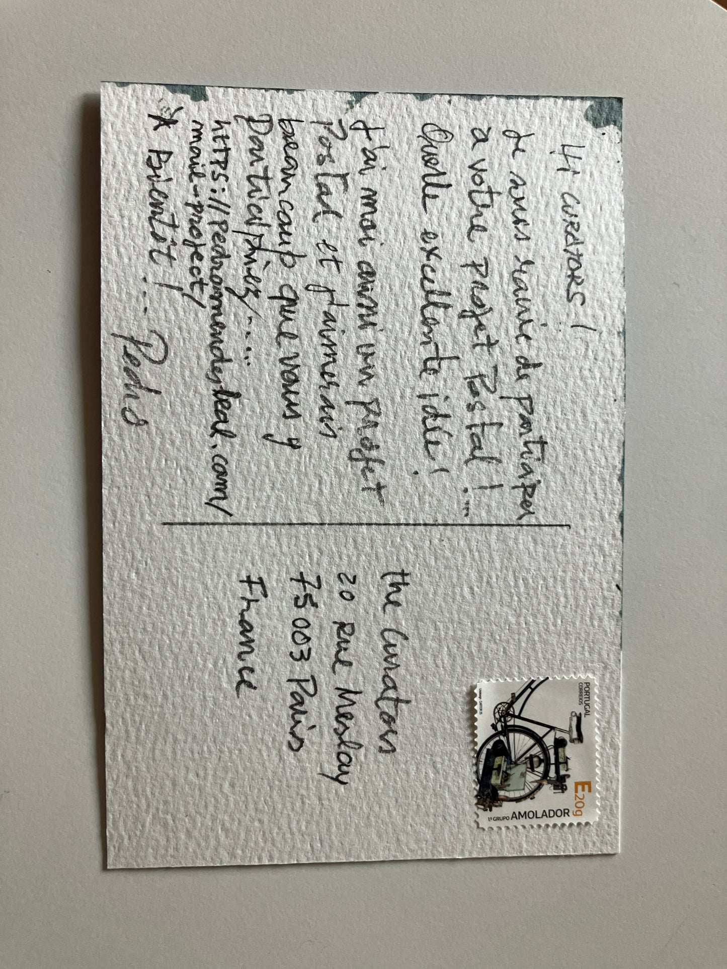 Pedro Leal — Correspondances #2 — original postcard artwork