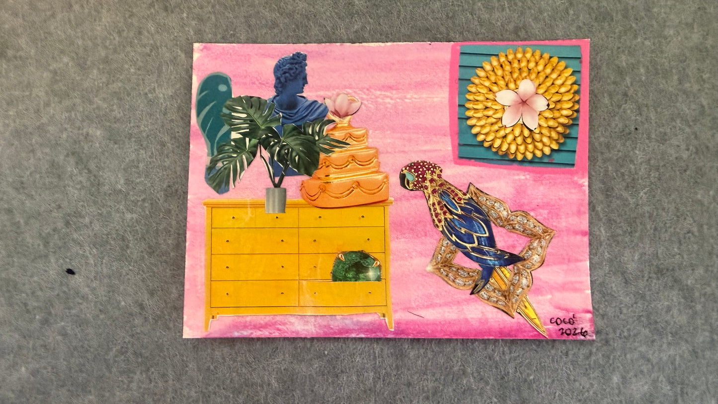 ROSA HENRIQUEZ — Correspondances #1 — original postcard artwork