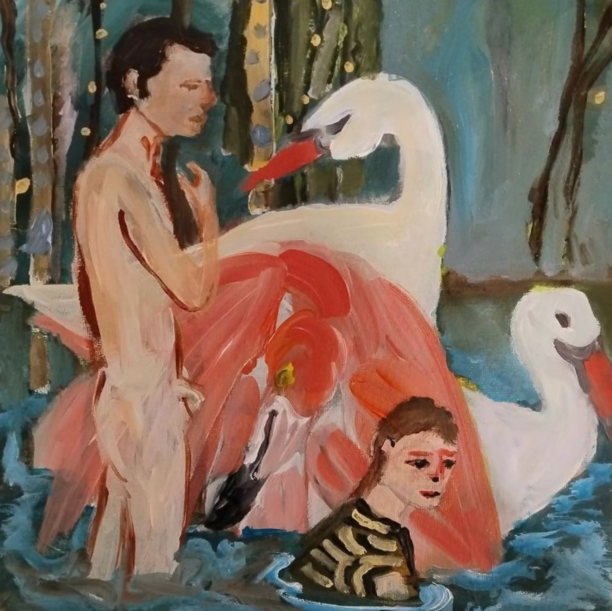 Paysage aux Cygnes