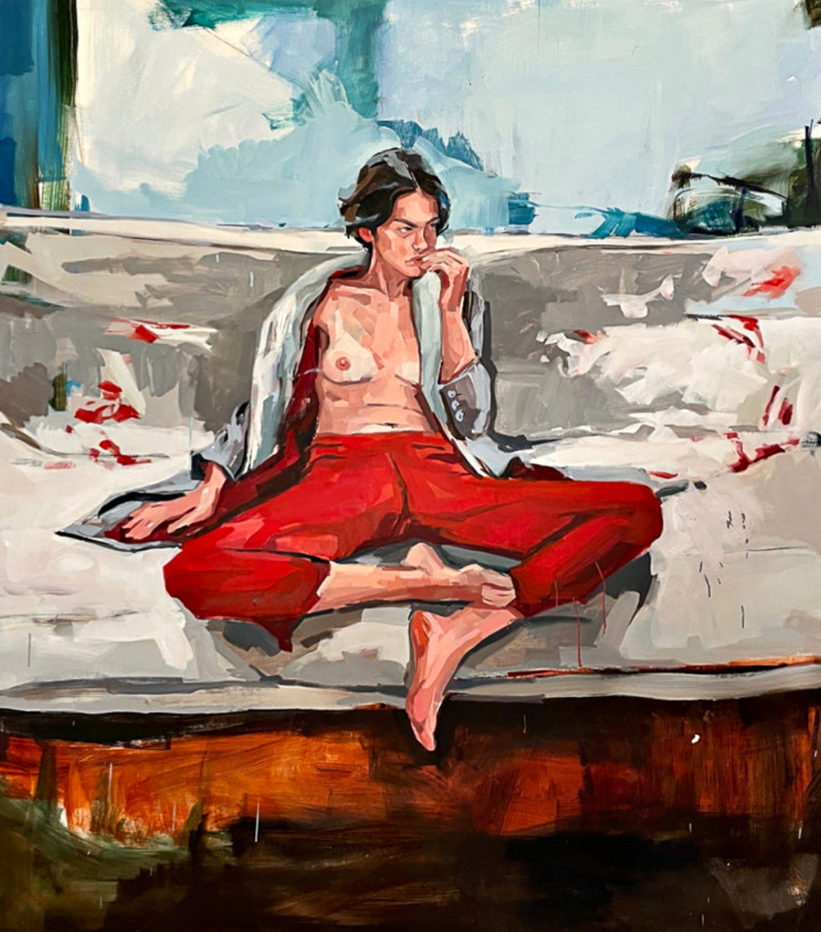 Lu con Pantalón Rojo I