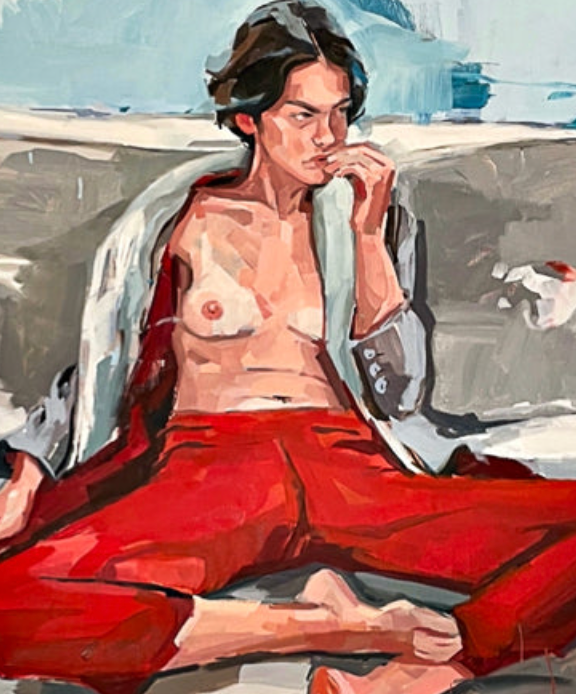 Lu con Pantalón Rojo I