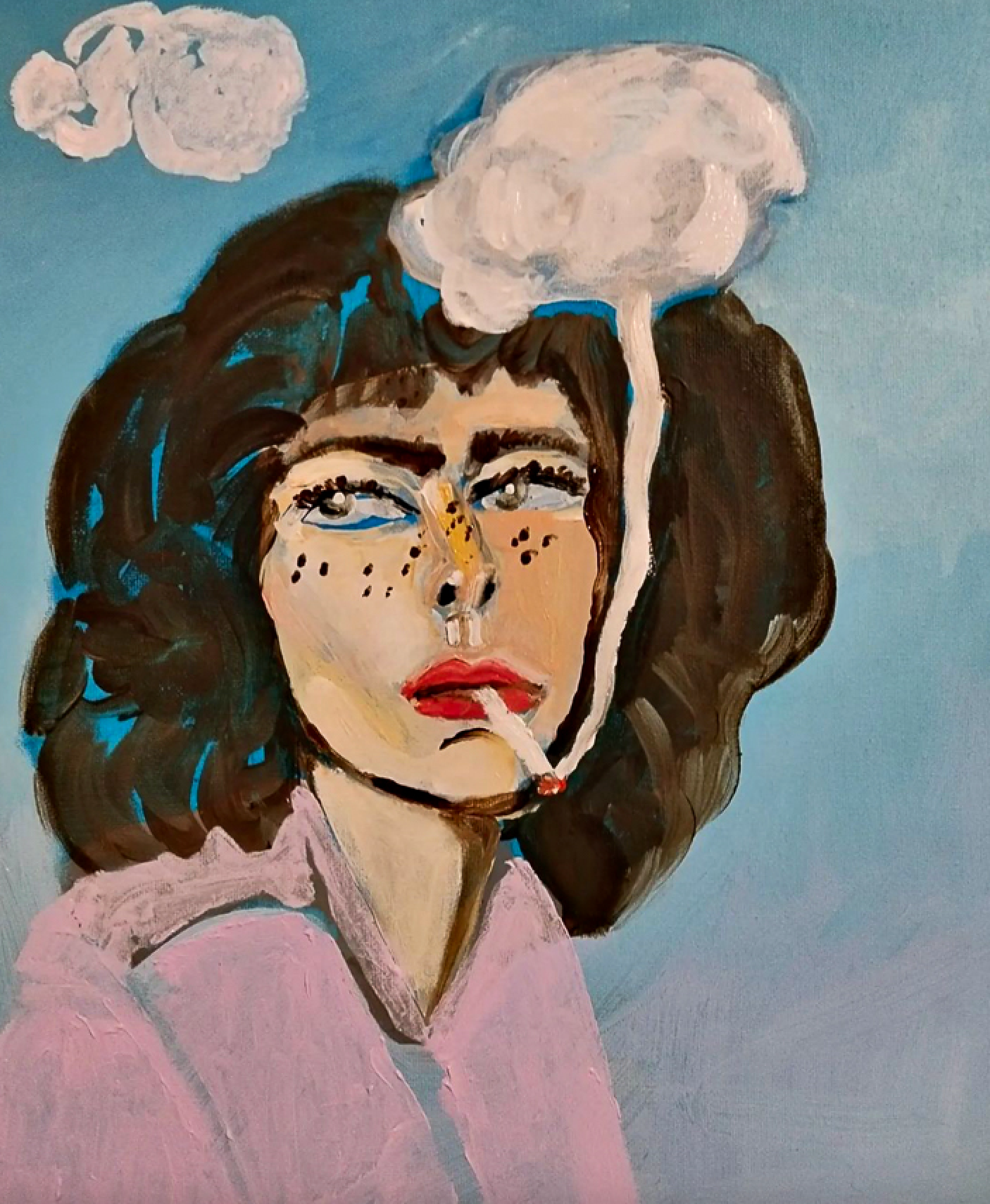 Femme aux nuages