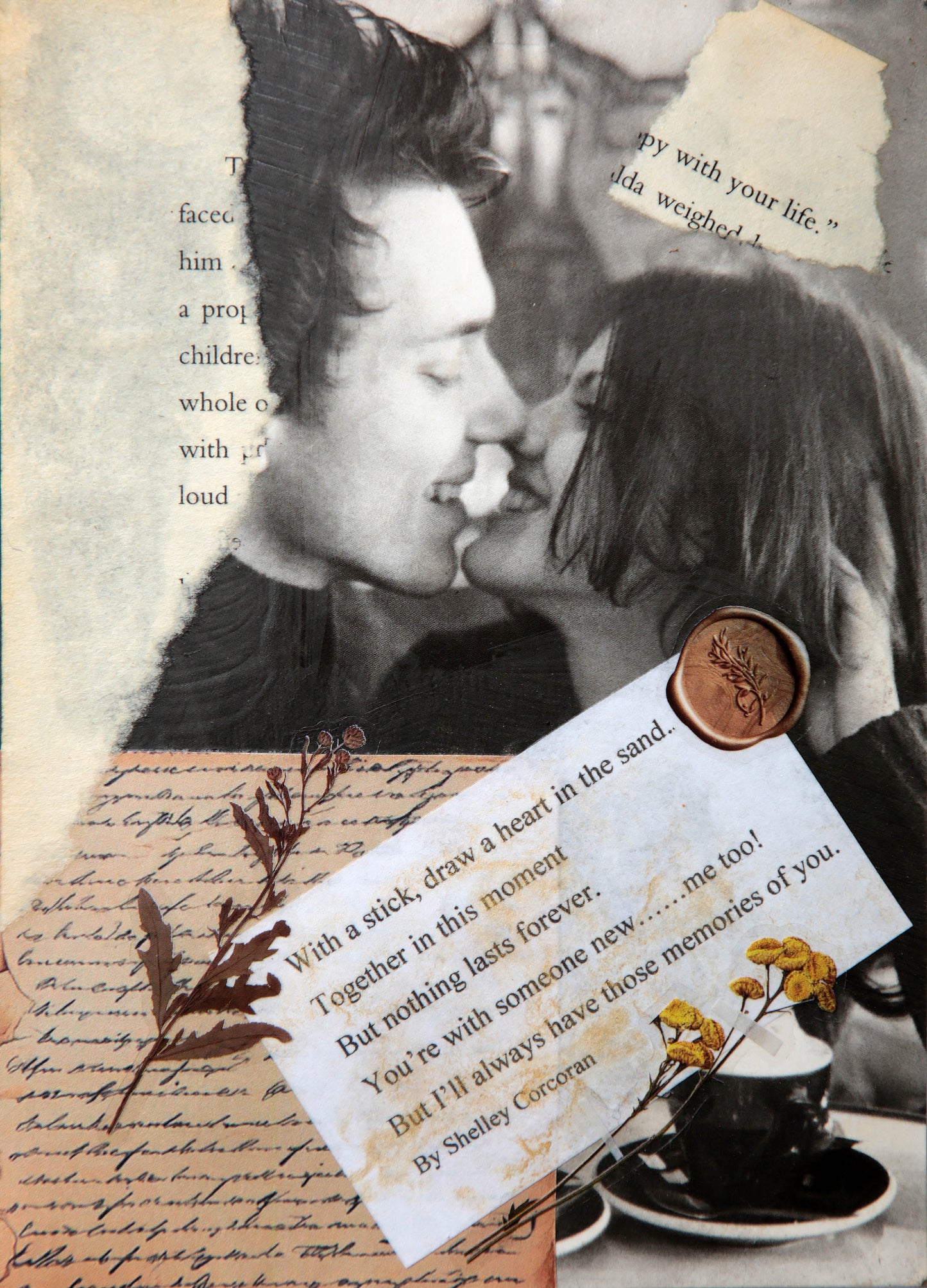 Shelley Corcoran — Correspondances #2 — original postcard artwork
