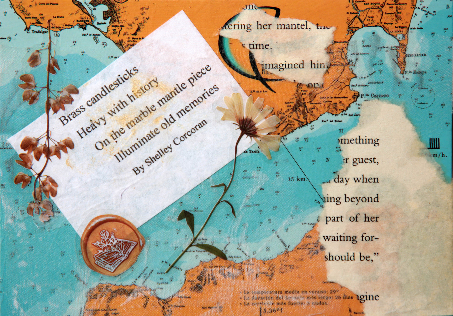 Shelley Corcoran — Correspondances #3 — original postcard artwork